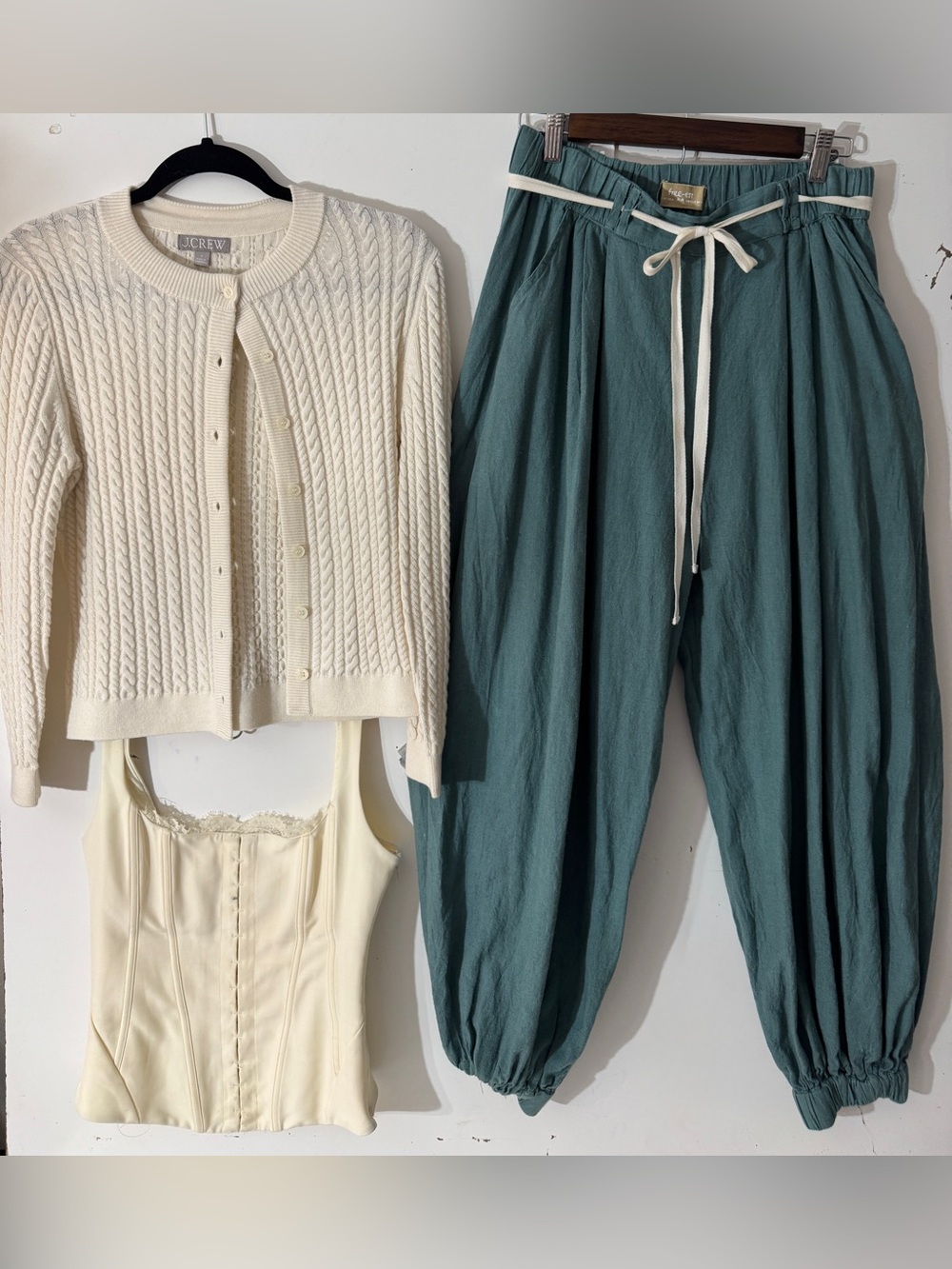 Free People x JCrew x White Fox- 3 Piece Matching  Set